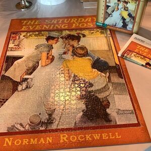 Norman Rockwell | VTG Puzzle 1953 Saturday Evening Post 1000 pc Soda Jerk